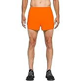 DEMOZU Men's 3" Neon Running Shorts - Bright Split-Leg Racing & Marathon Shorts with Liner for Speed Training