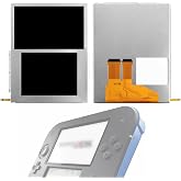 for Nintendo 2DS Screen Replacement for Nintendo 2DS LCD Screen Top &amp; Bottom LCD Upper Lower Screen 2DS Display Replacement Repair Kit (Without Touch)