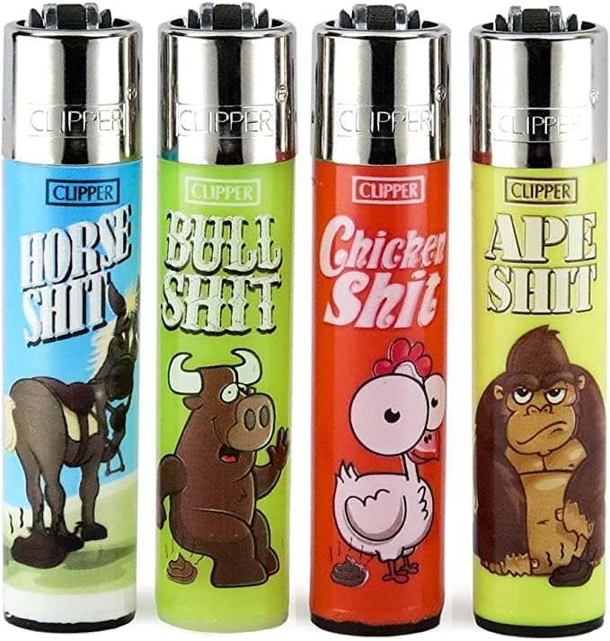 4 Clipper Lighters Funny Animal Poop Styles Pricepulse
