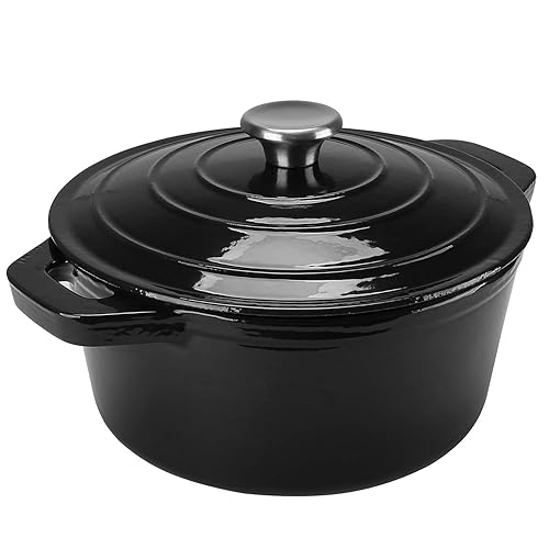 Puricon Quart Enameled Cast Iron Dutch Oven with Lid, QT