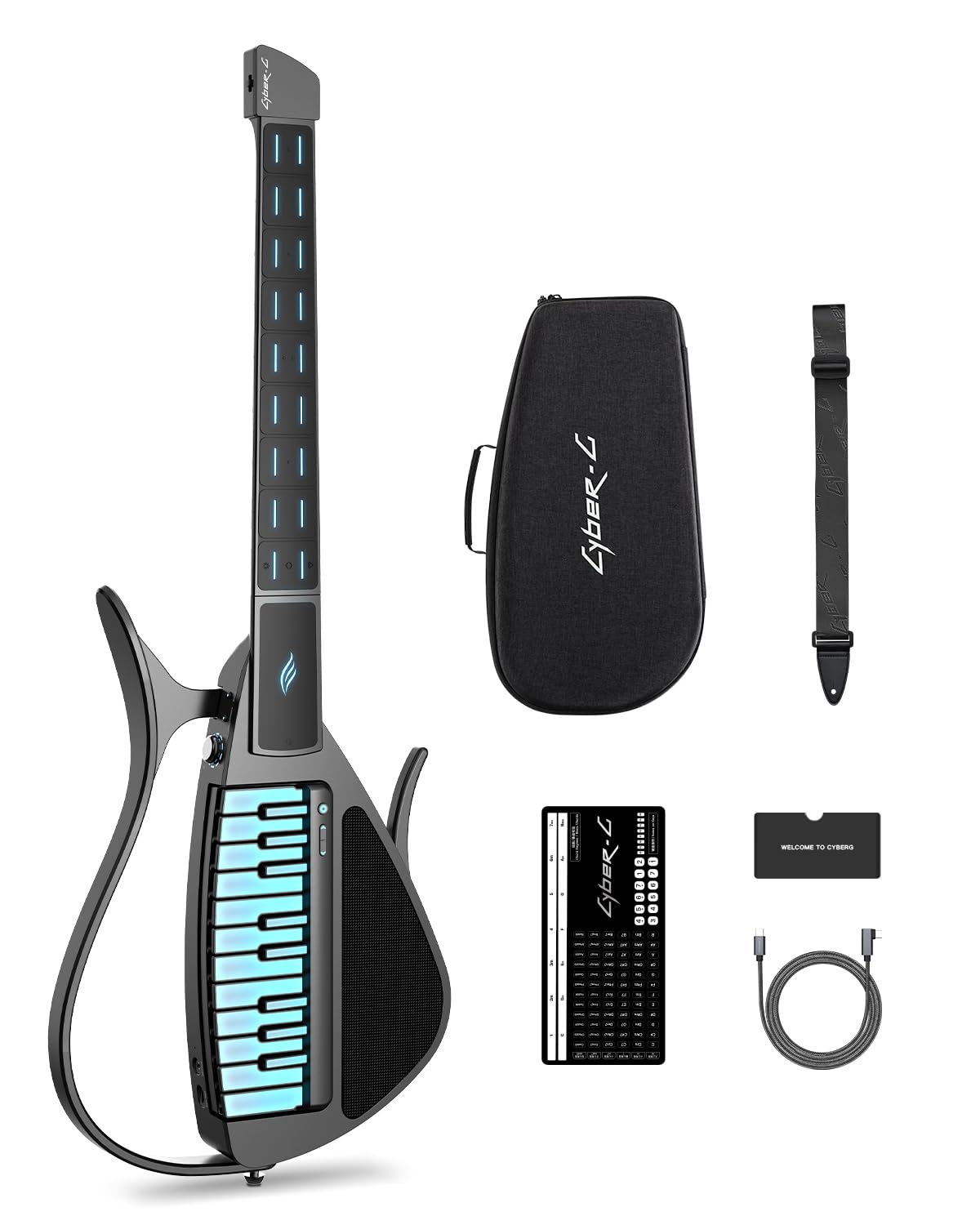 Enya CYBER-G Stringless Smart Guitar, Foldable