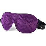 Bucky Ultralight Travel & Sleep Chevron Eye Mask, Violet, One Size