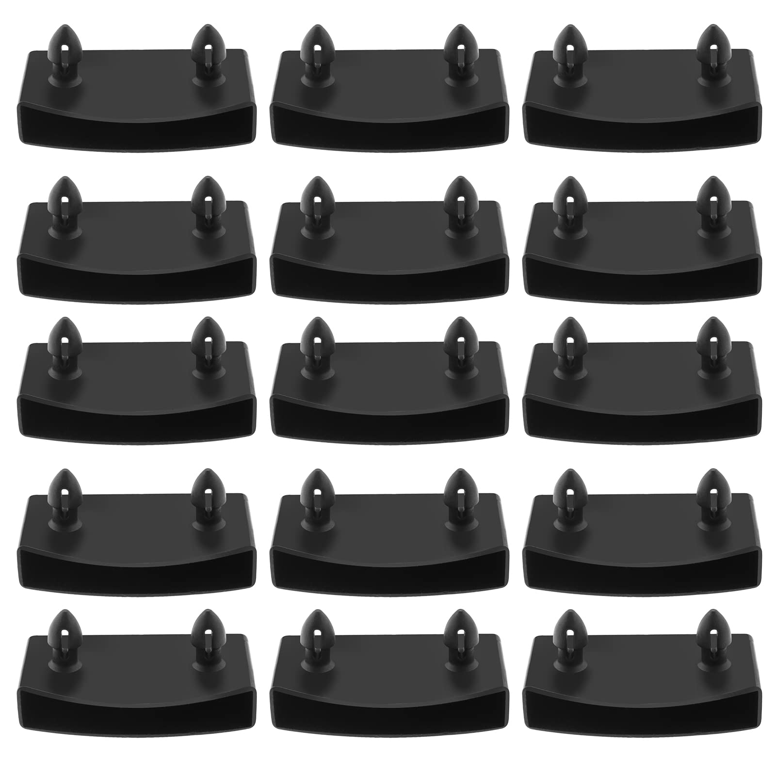 EMSea 50PCS Bed Slat End Caps Bundles Plastic Holders 2 Pins Sides Centre Ends Fixings for Securing Metal Beds Leather Beds Wooden Beds Sofa Beds Bunk Beds Black
