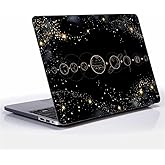 FKBRCL4U for MacBook Pro 13 Inch Case, Black Case Aligned Black Planets Pattern 2017/2019/2020/2021 Version of M1 A1706/A1708/A1989/A2159/A2289/A2251/A2338 Plastic Hard Shell Case
