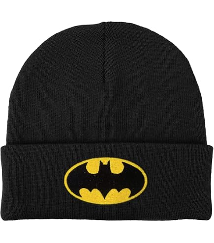 とき  Batman ニット帽 New Era Cap Men's Batman Heather Gray Cuff Knit Beanie, OSFA at