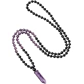 COAI Handmade 108 Beads Mala Necklace for Women, Green Aventurine/Amethyst Onyx 7 Chakra Necklace for Women