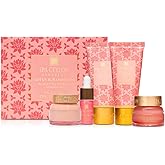Spa Ceylon Lotus & Rambutan Face Care Discovery Set, Travel Size Face Serum, Cleanser, Masque, Day & Night Cream, & Protector, For Sensitive Skin, Organic