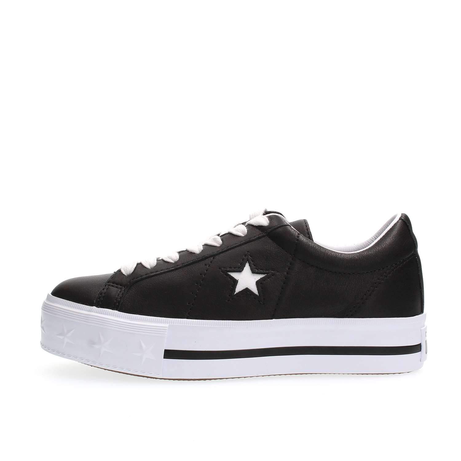 converse one star platform black