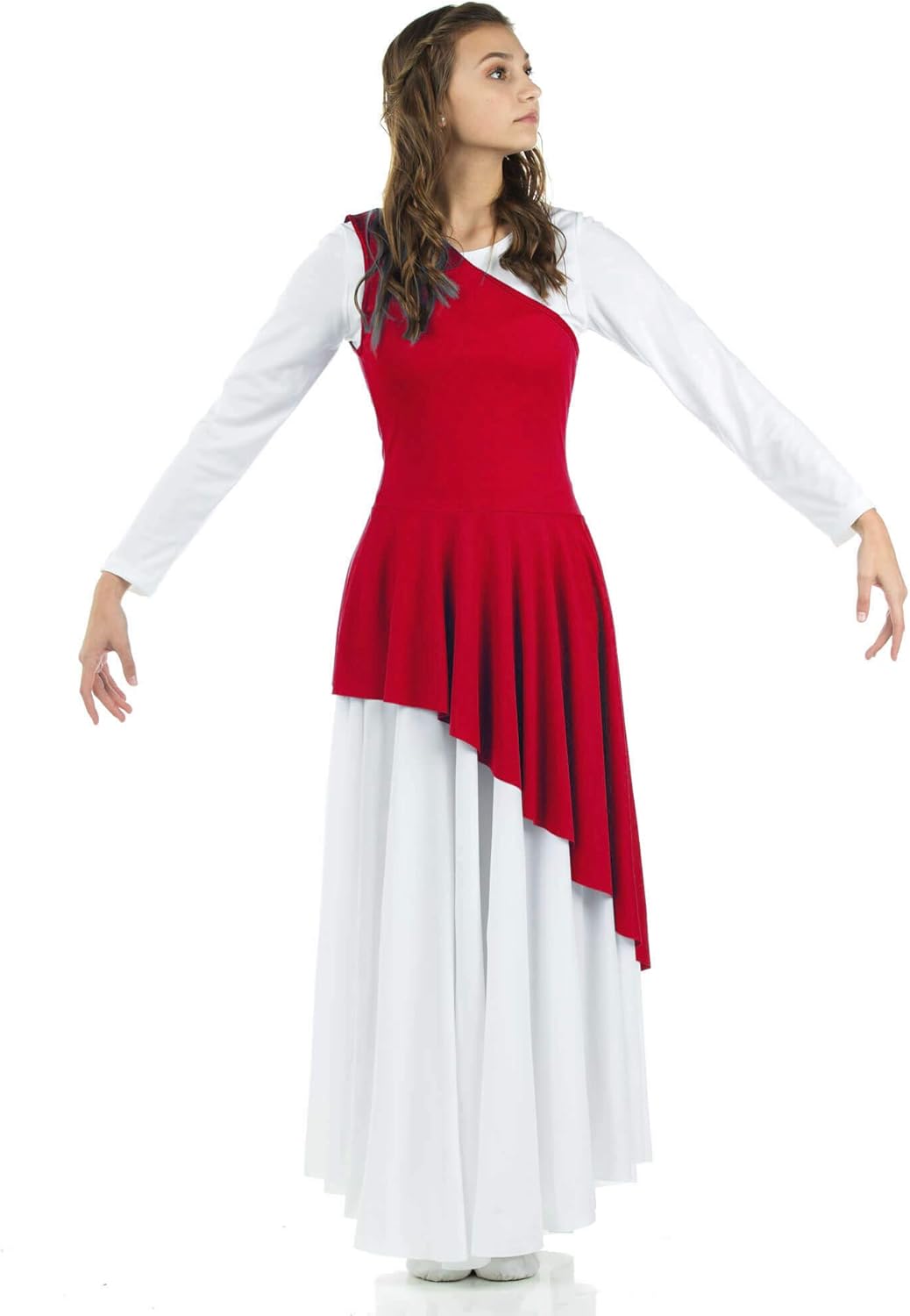 Danzcue Women's Asymmetrical Praise Dance Tunic: Clothing
