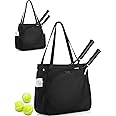 CHICECO Tennis Tote Bag for Women, Large Tennis Racket Bag, tennis bag 2 rackets,Pickleball Bag,Padel Bag
