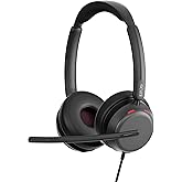 EPOS Impact 860 ANC Double-Sided Wired Headset with Active Noise Cancellation, USB C &amp; USB A, Lightweight, Comfortable Fit, Microsoft Teams &amp; Zoom Compatible for Office Work, Black
