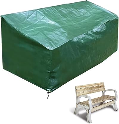PATIO PLUS 2 Seater Garden Bench Cover Waterproof Green 134x66x63/89cm
