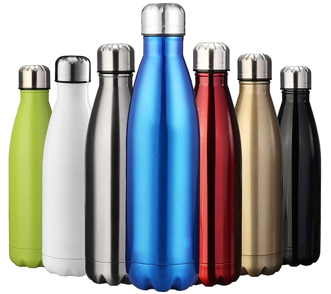 ZUSERIS Thermobecher Doppelwandige Trinkflasche Edelstahl Sportflasche Wasserflasche Camping Reisebecher Thermosflasche Haelt