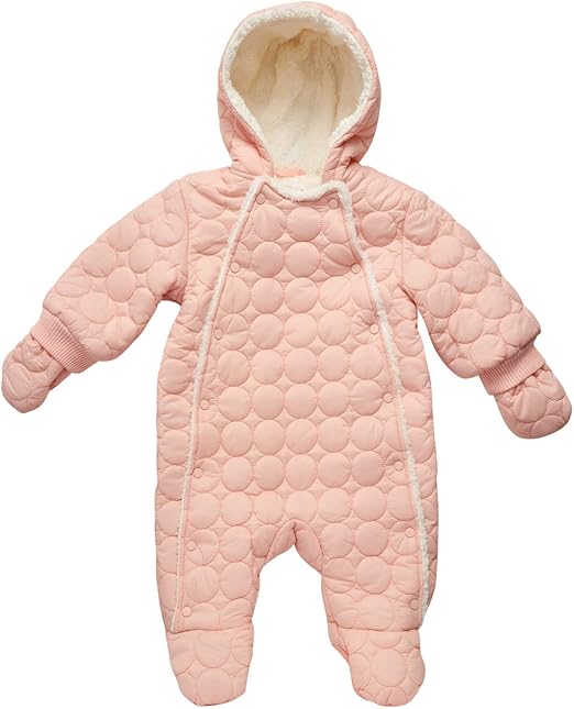 Urban Republic Baby Girls Pram Snowsuit with Full Sherpa Lining