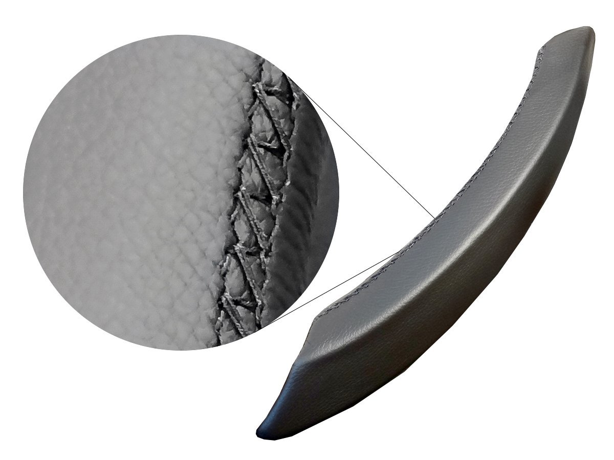 Left Door Handle Cover for X5 E70 and X6 E71, Pull Door Cover for Left Passenger Handle, Black Door Handle Leather Cover for 2nd Gen. X5 fits Front or Rear Door Close Handle