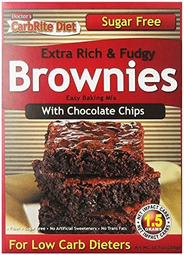 Doctor's CarbRite Diet - Chocolate Chip Brownie Mix, 11.5 oz - Pack of 4