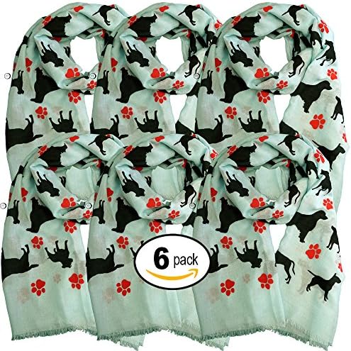 Dog Scarf Paw Print Gift Mint Sea Green - Women and Girls