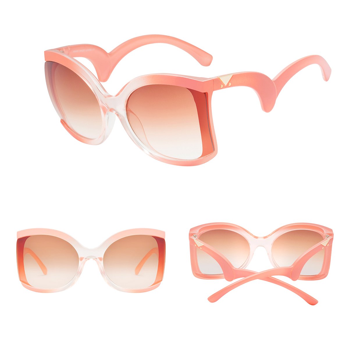 Sunglasses for Women RAYSUN Oversized Square Sunglasses Multi Tinted Frame Fashion Modern Shades 100% UV Protection Eyewear