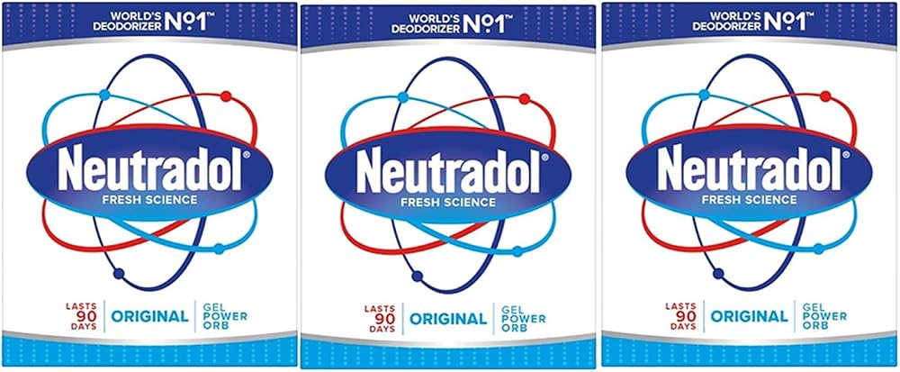 Neutradol Slow Release Gel Air Freshener Odour Eliminator 3 x 135g Multipack