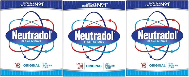 Neutradol Slow Release Gel Air Freshener Odour Eliminator 3 x 135g Multipack
