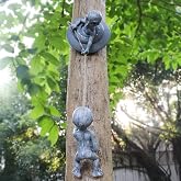 Carchistan Alien Tree Huggers Decorations Tree Sculptures Figurines - Aliens Climbing Rope Statues for Garden Decor Outdoor Whimsical Tree Ornaments - 2pcs Dreamy Garden Yard Art Decoration