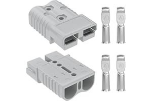 Muelnmey 175 Amp 1/0AWG Battery Quick Connect/Disconnect Connector Kit, Heavy-Duty Winch Wiring Kit for Cars, RVs, Trailer(2 Pack) - Gray
