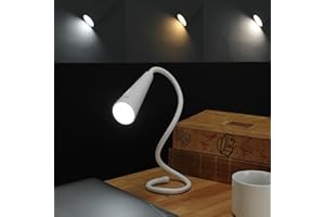 ZKLiLi Book Light for Reading in Bed, LED Neck Reading Light USB Rechargeable,BookLight 3 Color Modes Stepless Dimming Brightness,Flexible Gooseneck Desk Lamp Gift for Kids & Friends