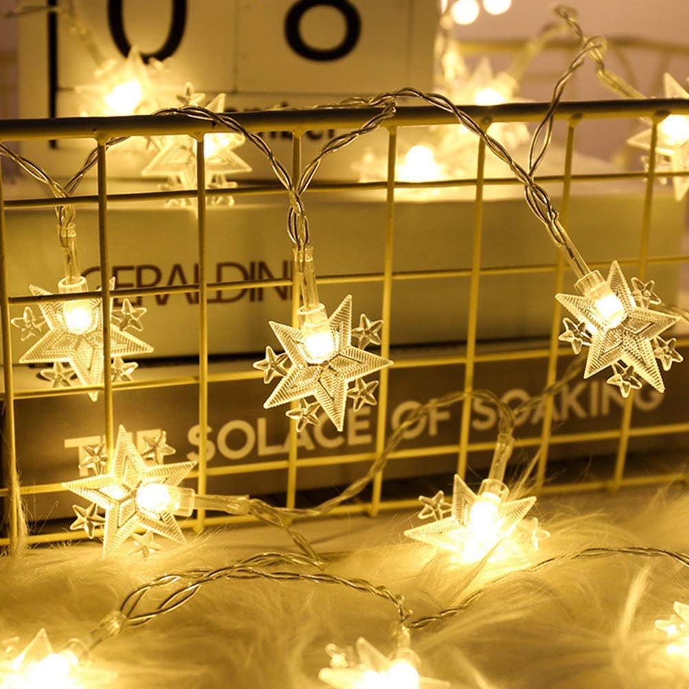 ODISTAR 20LED Star String Lights Battery Powered,Warm White Kids Twinkle LED Light Decoration for Patio,Table,Garden,Tent,Teepee,Bedroom,Wall,Wedding,Holiday,Party, Indoor,Outdoor