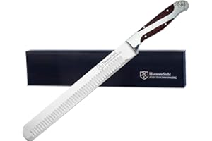 Hammer Stahl 10 Inch Brisket Knife | German Forged High Carbon Carving Knife | Stainless Steel Meat Knife | Brisket Slicing K