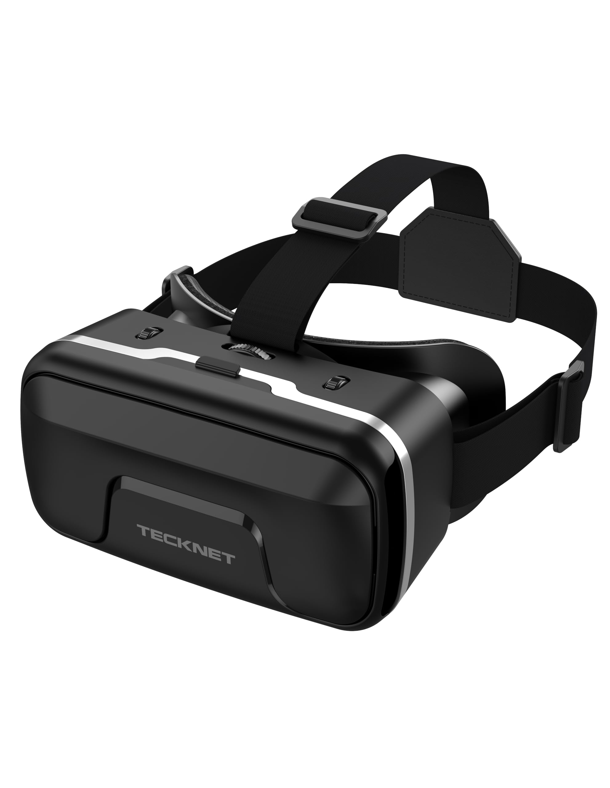 Photo 1 of TECKNET VR Headset for Phone, Virtual Reality Headsets with HD 110°FOV Anti-Blue Light Lenses & Adjustable Gears, 3D VR Headset for Kids Compatible iPhone Samsung Android 4.7-7.2" - Black