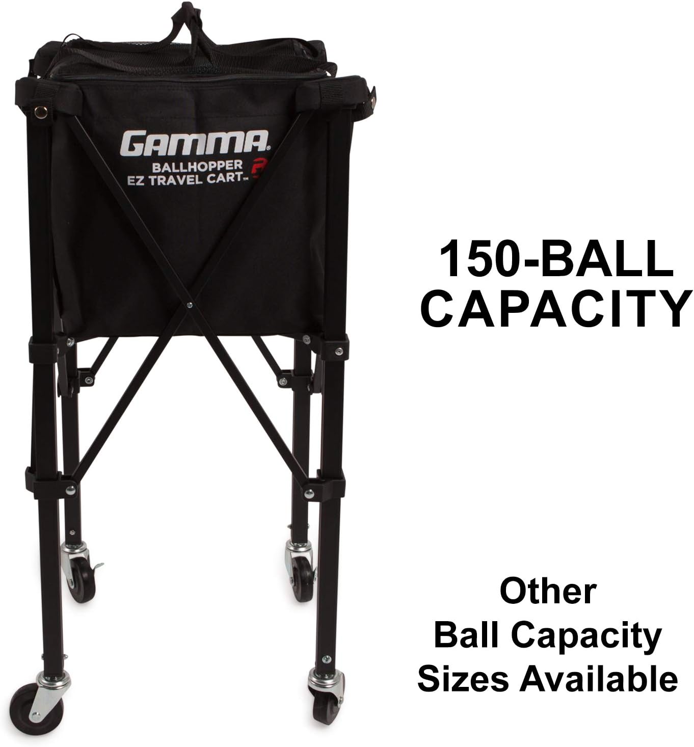 Gamma Sports EZ Travel Cart Pro Ball Hopper 150 : Tennis Ball Hoppers : Sports & Outdoors