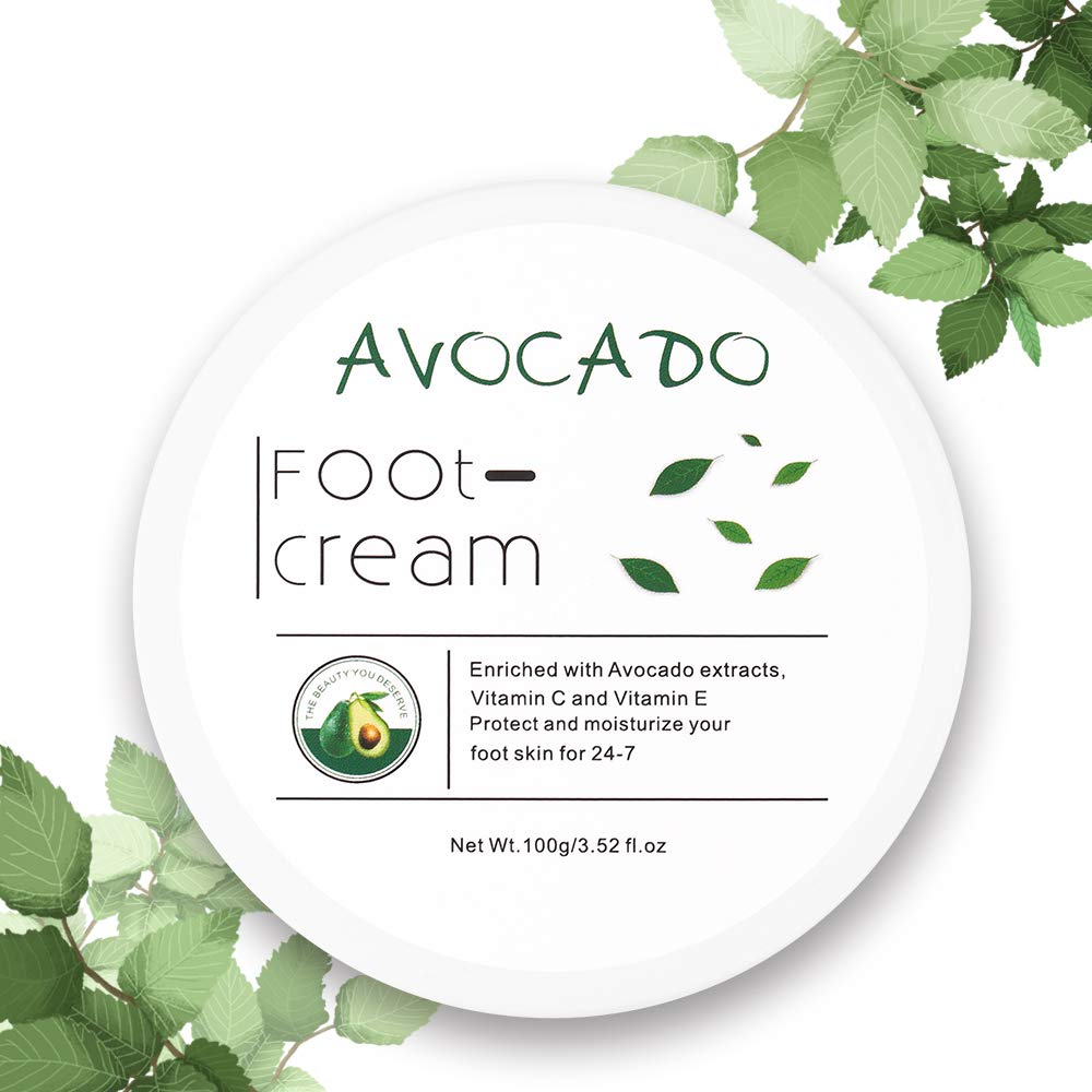 Avocado Essence Foot Cream | Non-greasy Foot Lotion for Rough, Dry, Calloused Feet, Heels and Soles | Exfoliator & Moisturizer | Organic Feet Balm for softening rough skin on feet | 3.52 fl.oz : Beauty