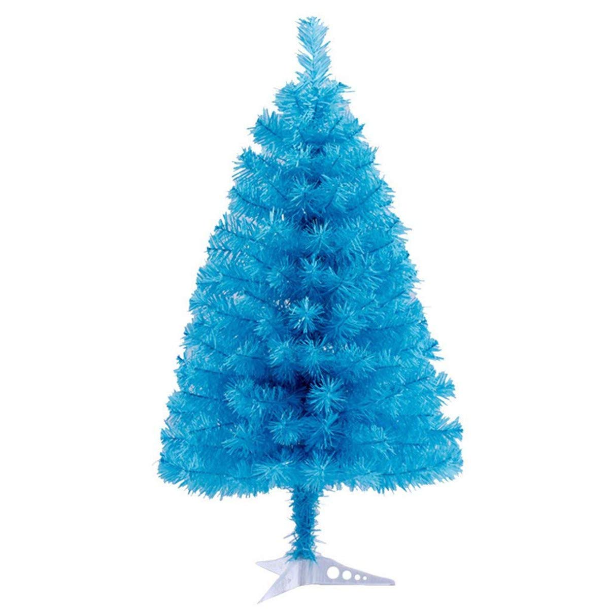 Fouriding 2ft (60cm) Christmas Tree Artificial Xmas Pine Trees with PVC Leg Stand Base Home Office Holiday Decoration (Sky Blue)