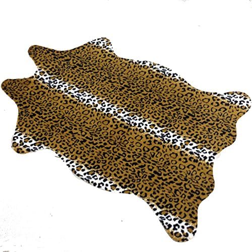 Catchnew® Leopard Print Rug 3.6X2.5 Feet Faux Leopard Hide Rug Animal Printed Carpet
