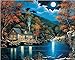 [Framless]DIY Oil Painting Paint by Number Kit for Adult Kids Home Decor Wall Pic Value Gift-Linen Material- Moonlight 12x16 Inch