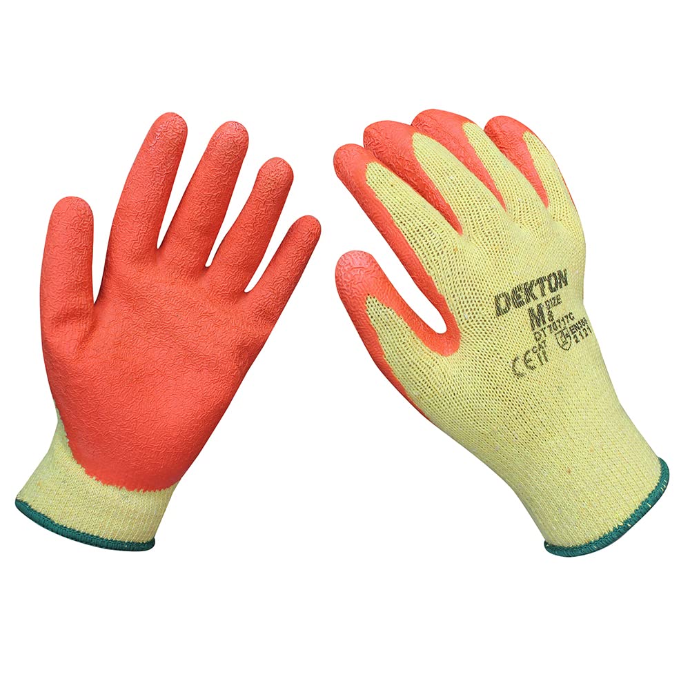 Dekton 8/M Multi-Purpose Professional Latex Coated Working Gloves | Ultimate Protection for DIY & Tradesmen | Ultra Grip Material | CE Cat 2 & EN388 Certified | Ideal for Protection in Various Task
