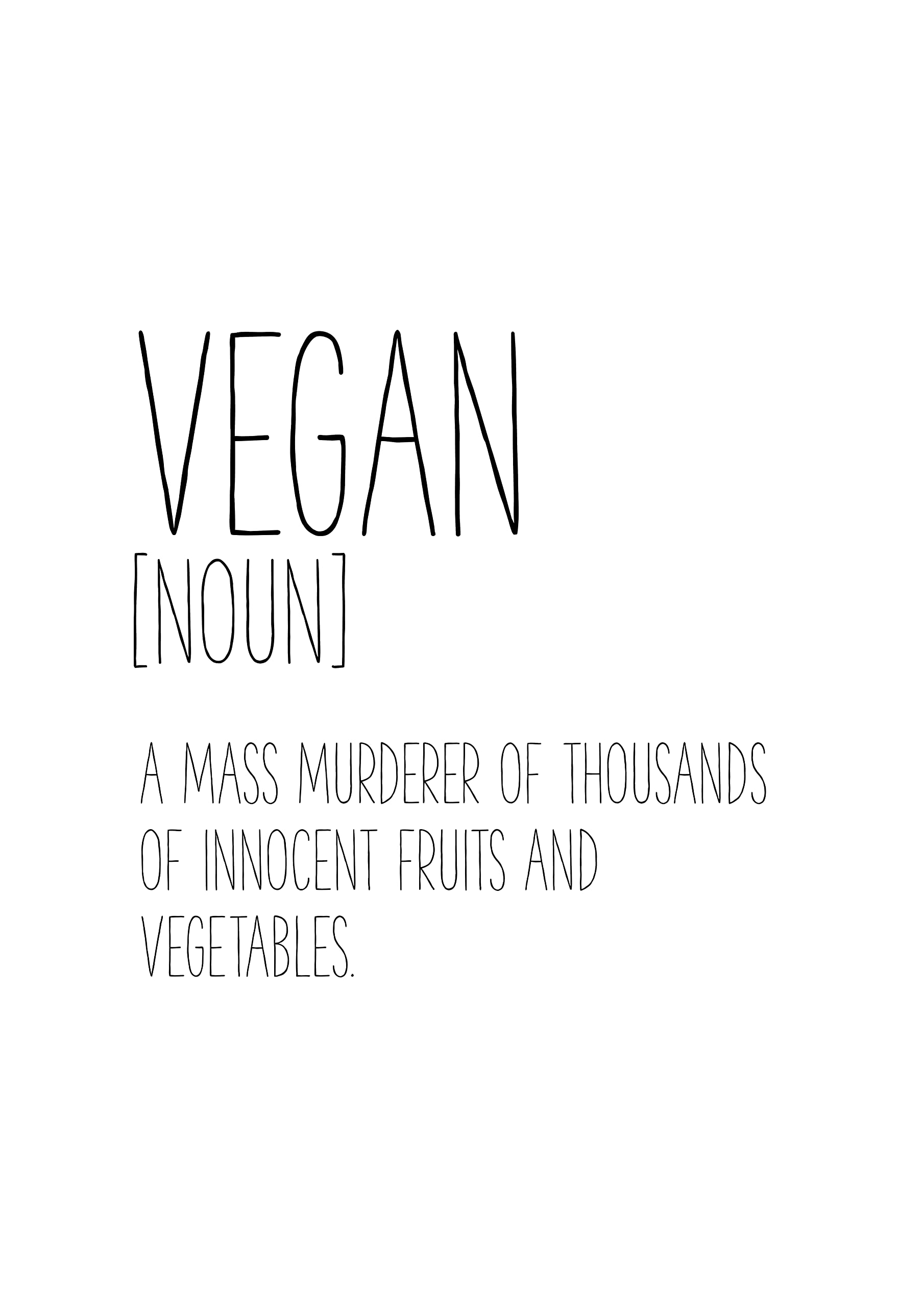 Print Wall Art Posters Vegan Funny Definition Print, Definition Printable Wall Art, Vegan Gift, Funny Printable Quotes, Dictionary Print, Funny Poster, Vegan Wall (A4 (Print Only))