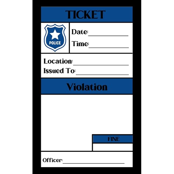 Kids Pretend Play Police Officer Ticket Book for Children: Imaginary Play  for Elementary School Boys and Girls: Harpazo: Amazon.com: Books
