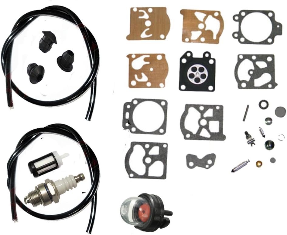 Amazon Com Hqparts Carburetor Repair Kit Primer Bulb Fuel Line Filter Compatible With Fs36 Fs40 Fs44 Fs44r String Trimmer Garden Outdoor