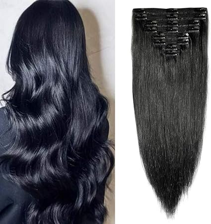 Double Weft Clip In Human Hair Extensions 7a Grade Real Remy Hair