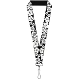 Buckle-Down Lanyard-1.0"-Hibiscus Black/White