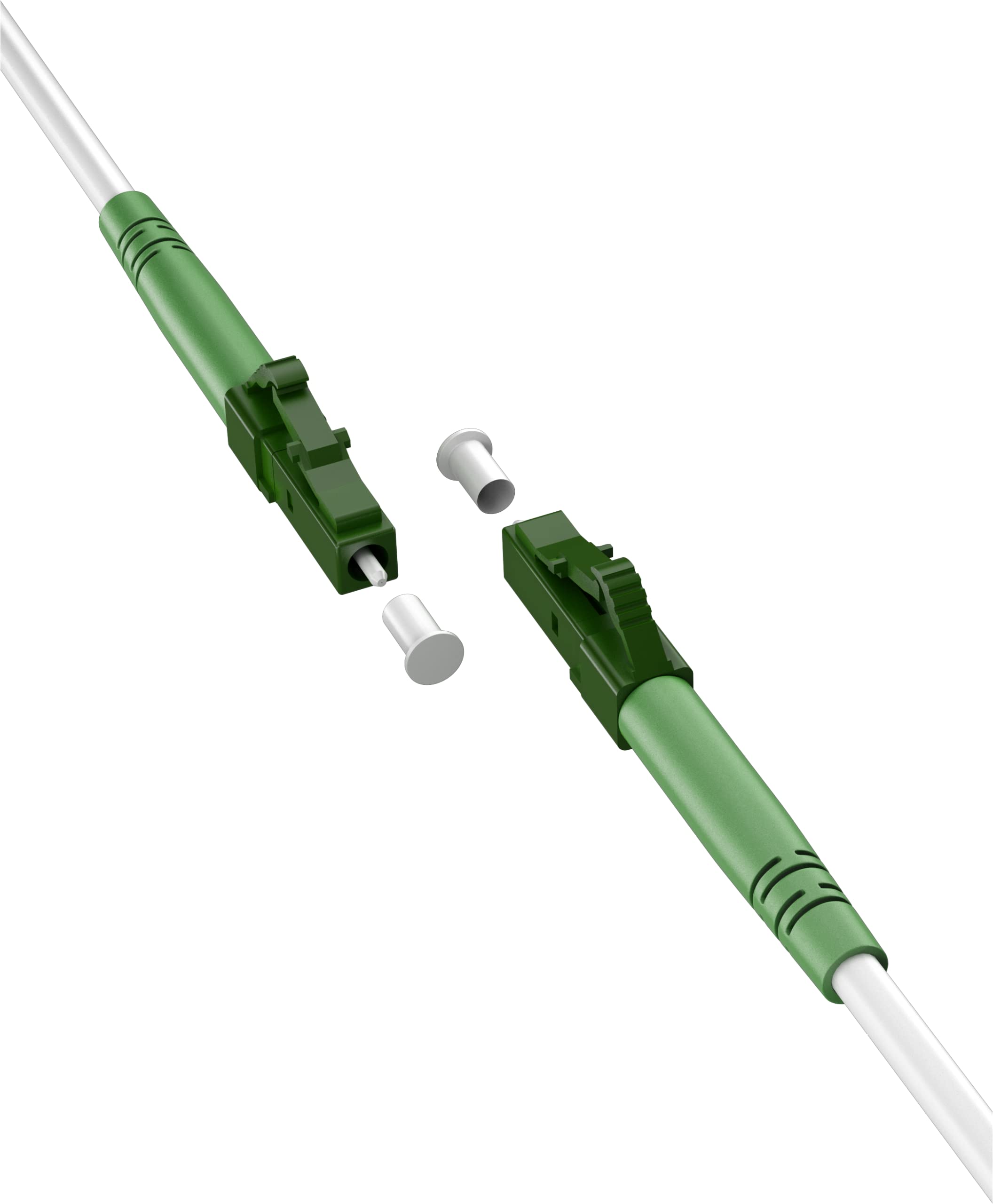 goobay 59589 Fibre Optic Cable (FTTH) / Singlemode (OS2) Simplex/LC APC (8°) Male to LC-APC (8°) Male/Optical Cable / 15 Metres