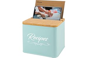 Kamehame Recipe Box Set with 50 Recipe Cards and 12 Dividers