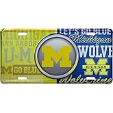 Hangtime University of Michigan - Michigan Wolverines - Bullseye Style License Plate