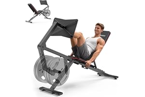 PASYOU Leg Press Machine, Adjustable Weight Bench with Leg Extension Machine, Leg Press Machines for Home Gym, Leg Workout Ma