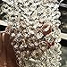 19.6 ft Crystal Beads Chandelier Chain Clear Crystal Glass Beads Sewing Beaded Trim Craft Bead Lamp Chain for The Wedding Home Garland DIY Jewelry Making,and Other DIY Craft Projects Decorations