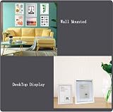 YiPinYin White A4 Picture Frames Set of 3 with A5 Mounts Bevel Cut Gallery view 5