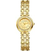 Lancardo Women Bracelet Wrist Watch: Classic Gold Silver Tone Link Band Case Quartz Analog Dress Watch for Lady Birthday Valentines Day Womens Day