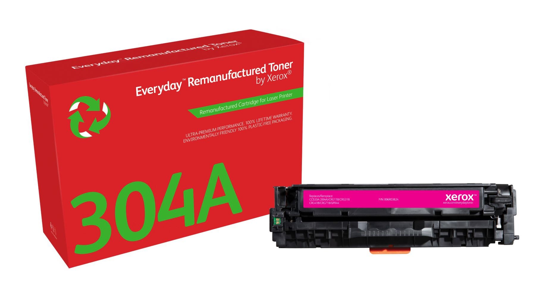 Xerox Everyday Compatible HP 304A CC533A Magenta Toner, Standard Capacity, Remanufactured