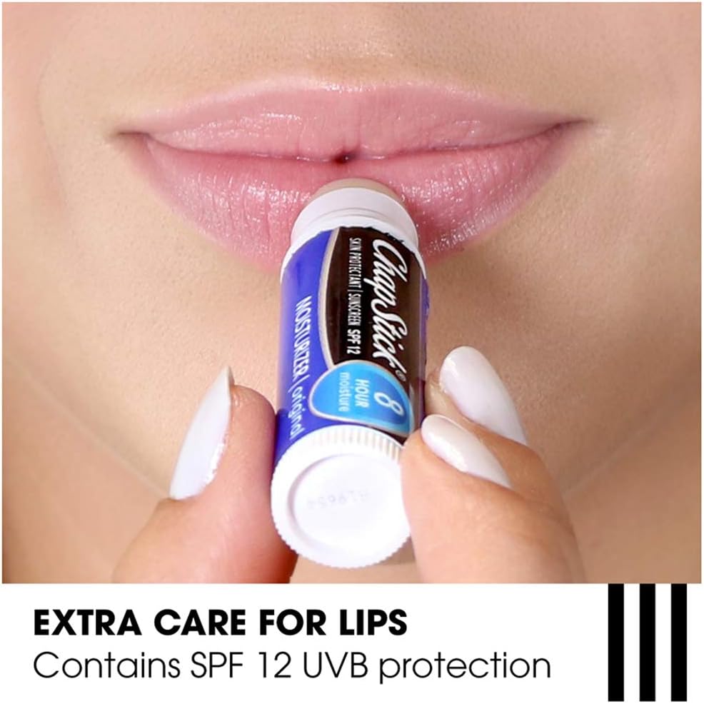 ChapStick Lip Moisturizer and Skin Protectant (Original Flavor, 1 Blister 3 Count) Lip Balm Tube, Sunscreen, SPF 15, 3 Count (Pack of 1): Health & Personal Care